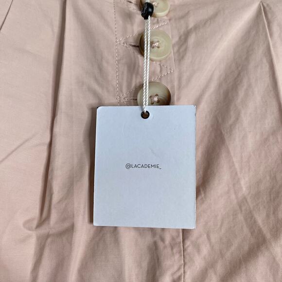 NWT L'ACADEMIE Delphine High Waisted Pants Blush Pink Size XS Preppy Business - Picture 7 of 10